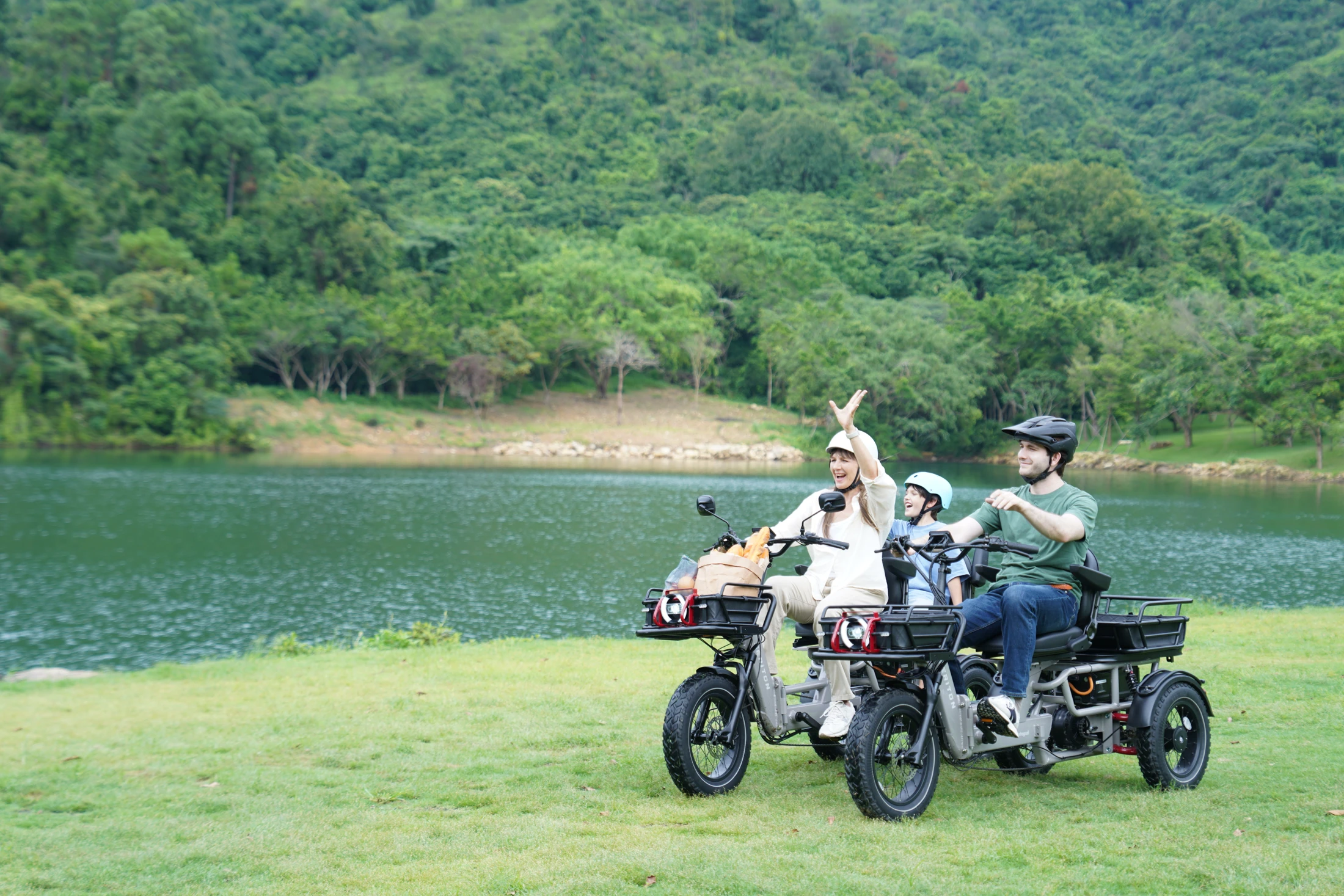 SERITON riders enjoying a lakeside outing